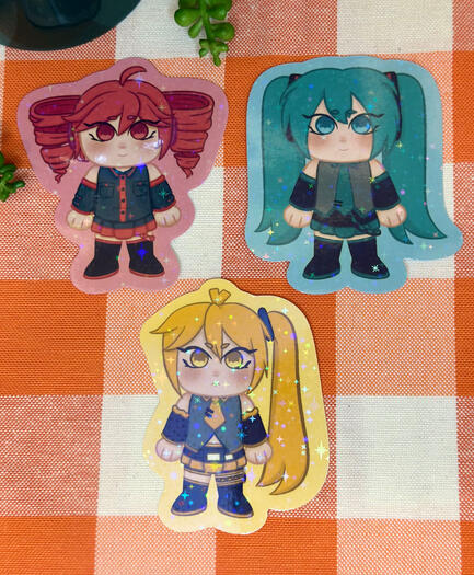 Triple Baka Chibi Stickers
