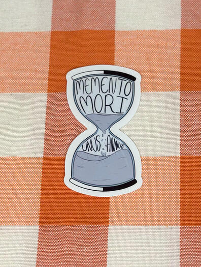 Unus Annus Hourglass Sticker